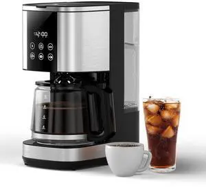 COWSAR 24-Hour Programmable Coffee Maker - Drip Coffee Machine with 10-Cup Capacity, Bold Brew Mode, Auto Pause, Keep Warm Function