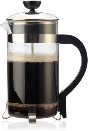Primula Classic French Press Coffee/Tea Maker - Glass 8 Cup/32 Oz, Black/Chrome Accents Primula Classic French Press Coffee/Tea Maker - Glass 8 Cup/32 Oz, Black/Chrome Accents