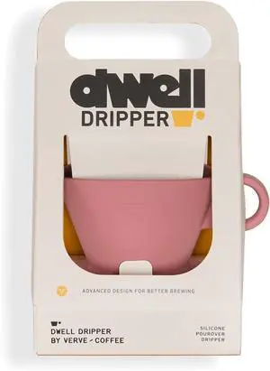 Verve Dwell Dripper Pour Over Coffee Maker Set, Non-Electric Coffee Dripper, Manual Brew Maker (Pink)