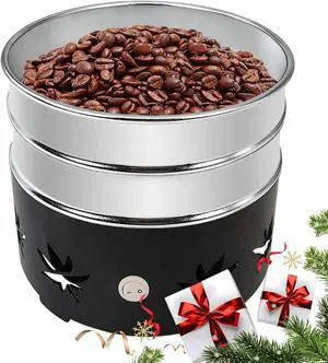 JIAWANSHUN Electric Coffee Bean Cooler with 2-Layer Stainless Steel Mesh & Heavy Steel Base - 1.1LB Capacity for Fast Cooling & Chaff Removal, Home Coffee Brewing Essential Tool 110V JIAWANSHUN Electric Coffee Bean Cooler with 2-Layer Stainless Steel Mesh & Heavy Steel Base - 1.1LB Capacity for Fast Cooling & Chaff Removal, Home Coffee Brewing Essential Tool 110V