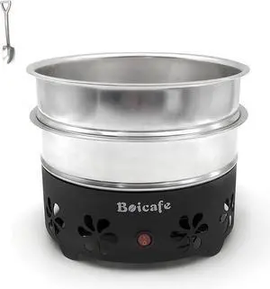 Coffee Bean Cooler Electronic Bean Cooling Machine with 304 Stainless Steel Mesh Two Layers 1.3lb Big Capacity Household Roasting (110-240V Black)