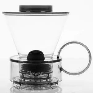 Clever Coffee Dripper Glass Style Pour Over Coffee & Cold Brew Coffee Maker Hassle-Free Ways Make Manual, #4 18 Fl Oz.