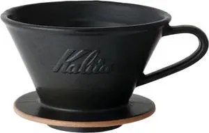 Carita Coffee Dripper Mino Ware, High Heat Retention, Ceramic for 2 to 4 People, Sand Black, #02107 Wave Series, Made in Japan, Drip Equipment, For 2 People, For 4 Cups, Porcelain, Stylish, Outdoor