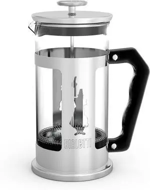 Bialetti 6860 Preziosa Stainless Steel 3-Cup French Press Coffee Maker, Silver (06860)