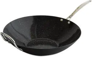 Nordic Ware Basalt Aluminized Steel Spun Wok, 14-Inch, Ceramic Coating
