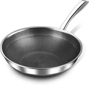 MDHAND 12-Inch Stainless Steel Wok, Compatible with All Cooktops, Stay Cool Handle, PFOA-Free Nonstick Wok, Oven Safe to 720°F & Dishwasher Safe