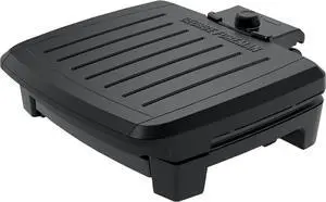 GEORGE FOREMAN® Contact Submersible Grill, 5-Serving Grill - Adjustable Temperature Control, Black Plates, Wash the entire grill