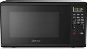 Farberware 1.1 Cu. Ft. 1000-Watt Microwave Oven Digital Control, 10 Power Levels, One-Touch Cooking, Defrost, Child Safety Lock, Black