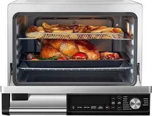 COSORI Ceramic Air Fryer Toaster Oven Combo, 11-in-1 Flat-Sealed Heating Elements for Easy Cleanup, Innovative Burner Function, 6 Accessories & Recipes, 26QT, Silver, Stainless Steel COSORI Ceramic Air Fryer Toaster Oven Combo, 11-in-1 Flat-Sealed Heating Elements for Easy Cleanup, Innovative Burner Function, 6 Accessories & Recipes, 26QT, Silver, Stainless Steel