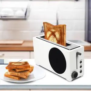 Xbox Series S Toaster, Wide Slot with LED Timer, 6 Browning Settings, Bagel & Defrost Functions  Fun Gift for Gamers, Kitchen or Dorm Essentia
