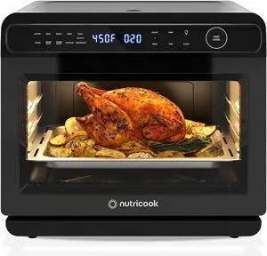 Steami 11-in-1 Convection Air Fryer, 25QT Countertop Oven for Baking, Roast, Steam, Dehydrate, Pizza - Convection Oven with Accessories for Healthy Cooking Stainless Steel