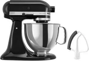KitchenAid Value Bundle Artisan Series 5 Quart Tilt-Head Stand Mixer with Included Flex Edge Beater, KSM150FEOB, Onyx Black