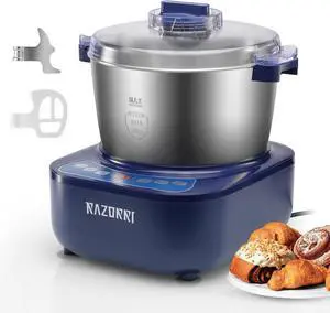 Razorri Electric Dough Maker, 5L 4.5QT Household Dough Mixer with Ferment Function Microcomputer Timing with Stuffing Blade Stainless Steel Bowl for Bread Pizza Noodle