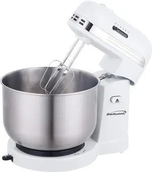 5-Speed Stand Mixer with 3 quart Stainless Steel Mixing Bowl (White)