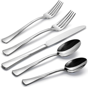 Silverware Sets Teyyvn 60-Piece Black Stainless Steel Cutlery Set