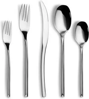 40-Piece Silverware Set for 8,Modern 18/10 Stainless Steel Flatware Set,Luxury Cutlery Set,Unique Utensils Set for Restaurant,Spoons and Forks Set,Mirror Polished,Dishwasher Safe