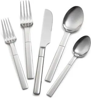 40 Piece Heavy Duty Silverware Set for 8, EIUBUIE Stainless Steel Flatware Modern Cutlery Sets with Wide Flat Handle, Mirror Polished Tableware Eating Utensils Sets Unique Forks Spoons and Knives Set