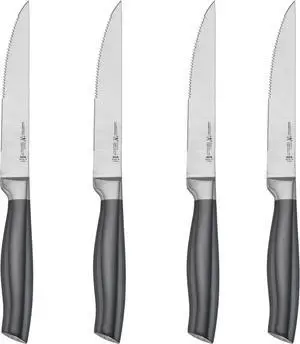 HENCKELS Graphite Razor-Sharp 4-pc Steak Knife Set, German Engineered Informed by 100+ Years of Mastery,Black