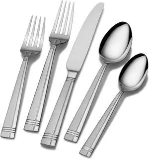 Dawson Frost Stainless Steel Flatware, 20-Piece Set, Service for 4