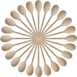 Kitchen Wooden Spoons Mixing Baking Serving Utensils Puppets 12 inch - Set of 24 ROUNDSQUARE
