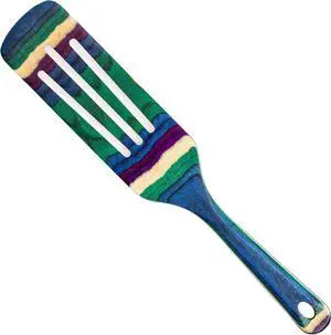 Baltique Mumbai Collection 13" Wooden Spurtle Spatula  Colorful Birch Wood Cooking Utensil, Nonstick Safe, Versatile Stirring & Serving Tool
