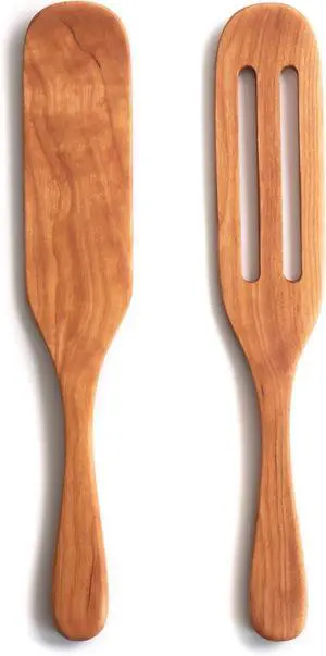 Wooden Spurtle Set - Handmade in the USA, As Seen on TV - Wood Spurtles Include Large and Slotted 12 Cooking Utensils Wooden Spurtle Set - Handmade in the USA, As Seen on TV - Wood Spurtles Include Large and Slotted 12 Cooking Utensils