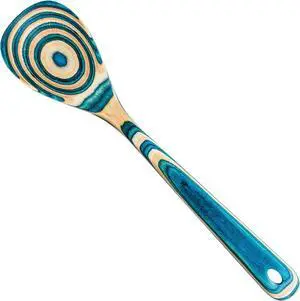 Baltique Mykonos Collection Wooden Cooking Spoon  12.5-Inch Kitchen Utensil for Mixing, Stirring, Serving  Safe for Nonstick Cookware