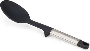 Joseph Joseph Elevate Silicone Solid Spoon, BPA Free, Heat Resistant Non Stick Kitchen Utensil, Weighted Stainless Steel Handle