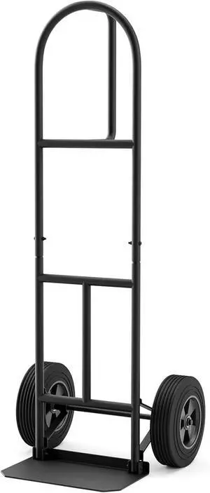 Goplus Hand Truck, P-Handle Hand Truck Dolly with Vertical Loop Handle, 10 Wheels, 15 x 9 Foldable Nose Plate, 660 LBS Capacity, Heavy Duty Metal Dolly Cart for Lifting, Moving, Delivery, Stairs