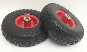 LIBRA 10" Flat Free Solid Tire Wheel 4.10/3.50-4 w 5/8" Center bore for Dolly Handtruck Cart Generator Set 2-27019