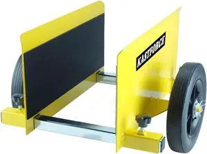 Panel Dolly with Full-Rubber-Pad-Protecting, 600 Lbs Capacity, 8" Non-Flat Wheels, Adjustable Clamp Panel Cart for Drywall, Wood, Fence, Door KF4005