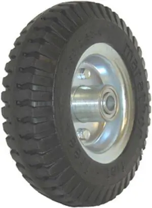 Marathon 2.80/2.50-4" Narrow Width Flat Free Hand Truck / Utility Cart Tire on Wheel, 3"Centered Hub, 1/2" Bearings