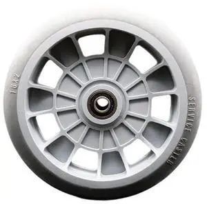 10" x 2" Flat Free Appliance Dolly Hand Truck Wheel Only with a 2.125" Offset Hub and Ball Bearings - Dolly Wheels Replacement - 600 lbs. Capacity per Wheel - Service Caster Brand