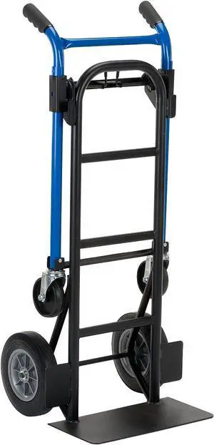 Harper 4-in-1 Quick Change Steel Convertible Hand Truck, 800 lbs., Black/Blue (DTC8635P)