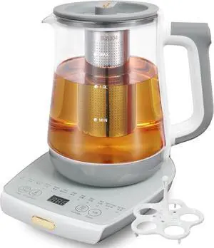 Health Pot Electric Kettle with InfuserSmart Fruit Hot Tea Maker, Temperature Control and Tea Keep Warm, 12 Functional Procedures, 1.8 Liters of Capacity