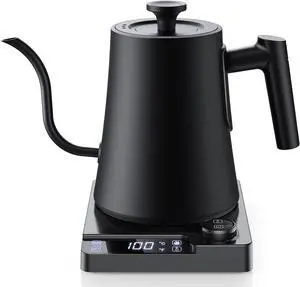 1.0L Electric Gooseneck Kettle, ±1 Temperature Control & Keep warm, for Pour Over Coffee and Tea, 304 Stainless Steel Inner and lid, Quick Heating Electric Kettles for Boiling Water