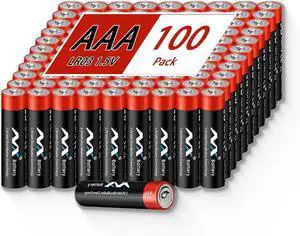 100 Pack AAA Batteries, Alkaline AAA Batteries High-Performance Triple with Long-Lasting Power Battery 10-Year Shelf Life for Kids Toys, Romotes, Various Household Devices