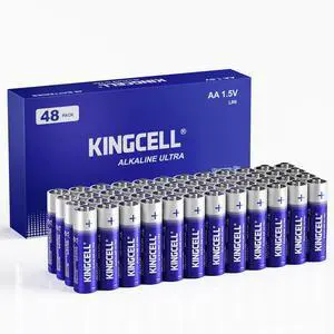 KINGCELL AA Batteries 48 Pack, High-Performance Alkaline AA Batteries 10-Year Shelf Life Double A Batteries with Long-Lasting Power for Household and Office Devices KINGCELL AA Batteries 48 Pack, High-Performance Alkaline AA Batteries 10-Year Shelf Life Double A Batteries with Long-Lasting Power for Household and Office Devices