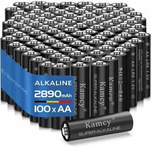 Premium AA Batteries 100 Pack - Alkaline Double A Battery - Ultra Long-Lasting, Leakproof 1.5V LR06 AA Batteries, High-Performance Household Batteries - 10-Year Shelf Life
