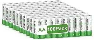 AA Battery 100 Pack 1.5V Alkaline Double A Battery, Long-Lasting AA Batteries for Household Devices, 10-Year Shelf Life