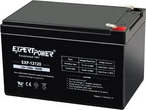 ExpertPower 12 Volt 12 Ah Rechargeable Battery with F2 Terminals || EXP12120