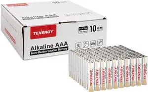 Tenergy 1.5V AAA Batteries, High Performance Alkaline AAA Non-Rechargeable Battery for Clocks, Remotes, Toys & Electronic Devices, 120 Pack