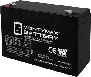 Mighty Max Battery 6v 12ah f2 sla replacement battery for leoch lp6-10, djw6-12