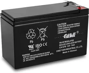 Casil 12V 7AH Rechargeable SLA Battery, Replace 12v 7ah 7.2ah EXP1270 ml7-12