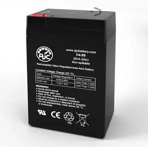 AJC Battery Compatible with Long Way LW-3FM4 6V 4.5Ah Sealed Lead Acid Battery