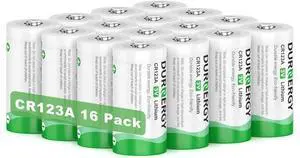 CR123A Lithium Batteries 16 Pack 3 Volt 123A Battery with 10 Year Shelf Life High Power for Flashlights Compatible with CR17335 CR17345
