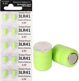 10-Pack 3AG3 / 3LR41 / 3x392 Replacement Batteries 4.5V for All Bore Sight Laser Cartridges