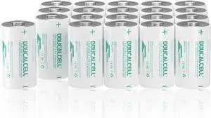 D Batteries 20 Pack, 1.5V Long-Lasting High Power Alkaline D Cell Batteries for Flashlights, Toys, Clocks, Radios, Smoke Detectors - Leak Proof & 10-Year Shelf Life