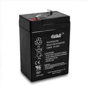 Casil CA645 6V 4.5Ah SLA/AGM Sealed Lead Acid Rechargeable Maintenance-Free Battery  F1 Terminal