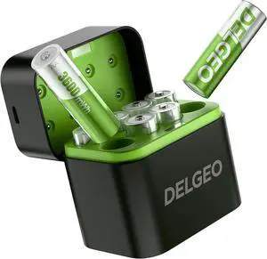 Rechargeable AA Batteries Lithium 8 Pack with 2.5H Fast Charger, 1.5V 3600mWh High Capacity AA Lithium Batteries,Constant Output Li-ion Double a Battery with 2000 Cycle Times